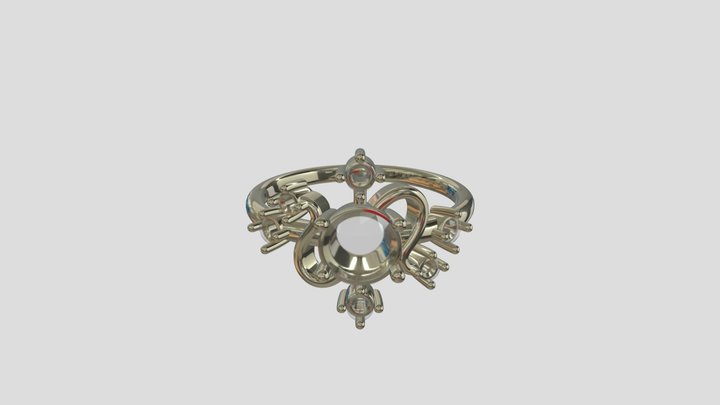 AFRG013 goldring wedding engagement luxury – Free 3D Model STL