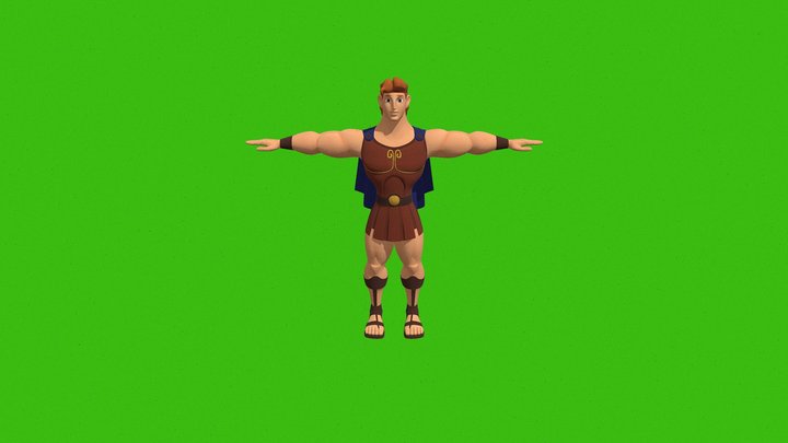 Standing Idle Hercules 3D Model