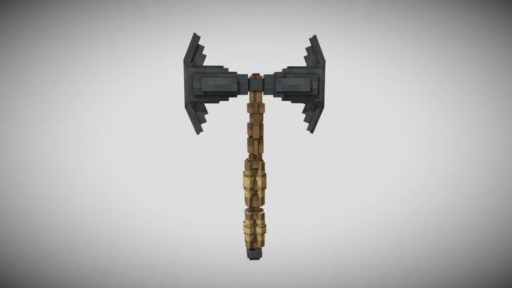 Minecraft Axe 3D Model