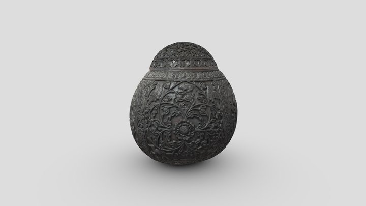 Carved Coconut Shell 3D Model