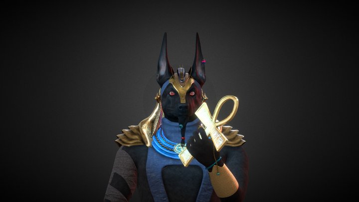 Anubis Caracter Art 3D Model