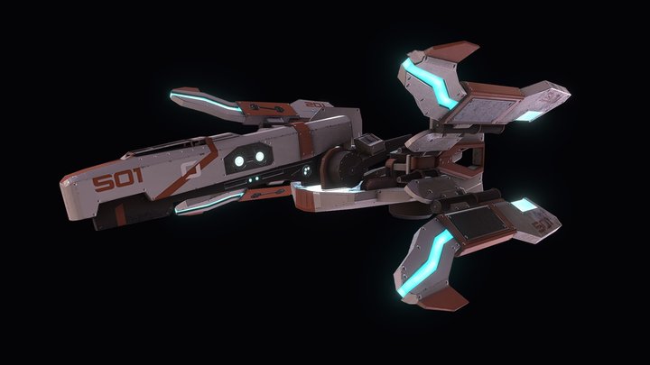 IOZ-501 Starship 3D Model