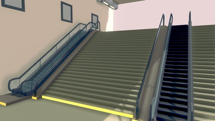 Escalator 3D Model
