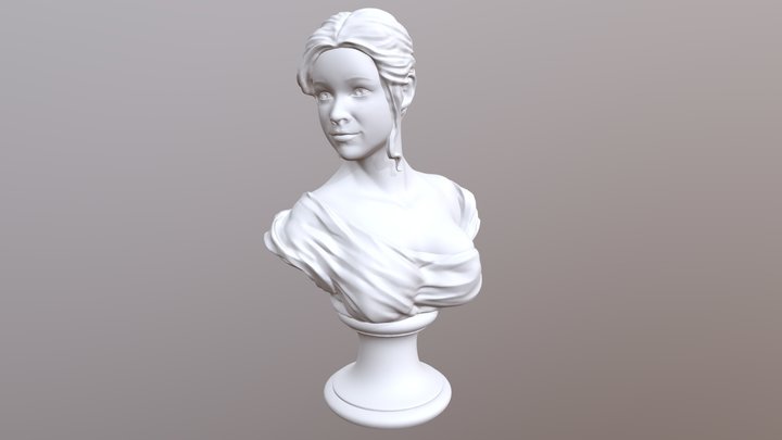 Audrey Antique Bust 3D Model