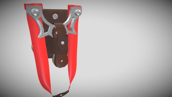 Lowpoly slingshot 3D Model