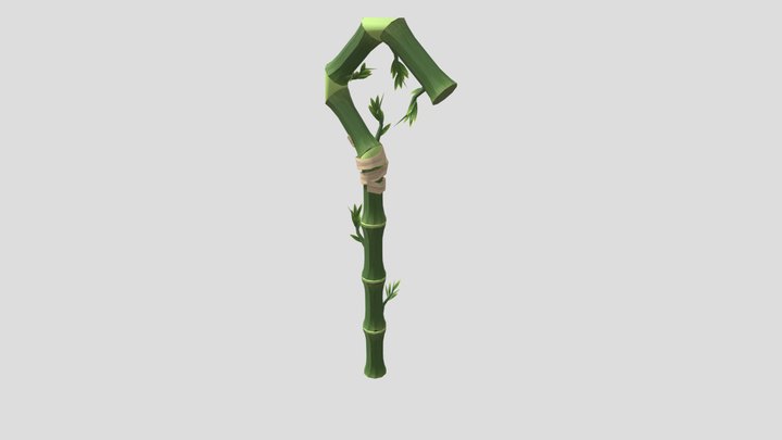 Bamboo Staff 3D Model