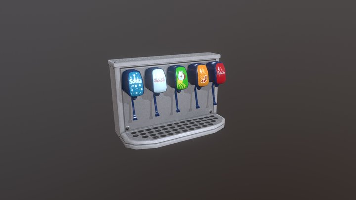 Diner Soda Machine 3D Model