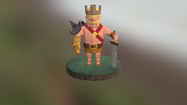 Barbarian King 3D Model