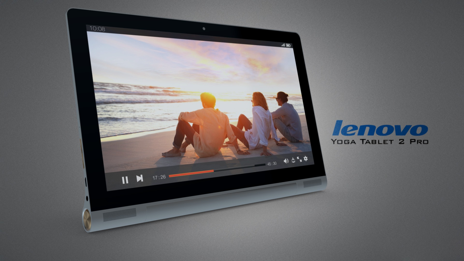 3D model Lenovo Yoga Tablet 2 Pro - This is a 3D model of the Lenovo Yoga Tablet 2 Pro. The 3D model is about a tablet showing a group of people sitting on a bench.