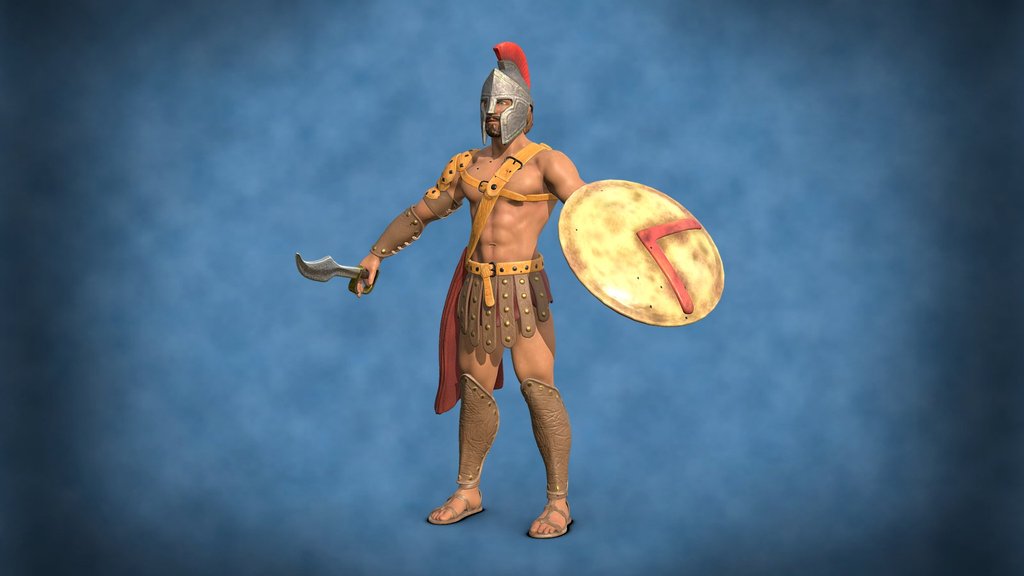 Rigged for UE4 - Spartan - free