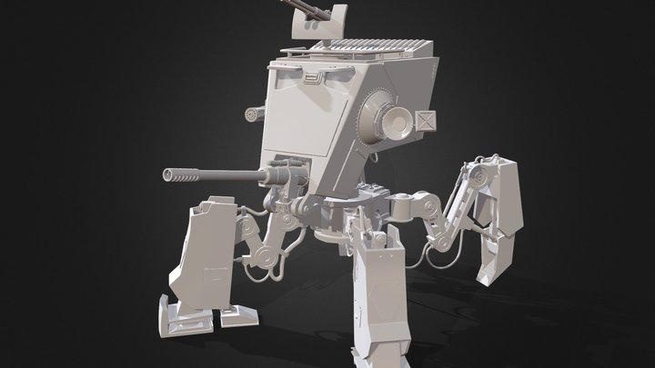 Mech AT-ST Star Wars 3D Model