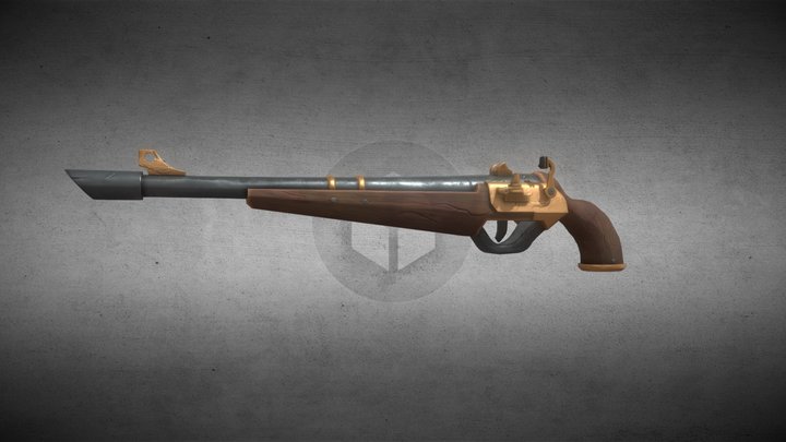 Flintlock Gun 3D Model