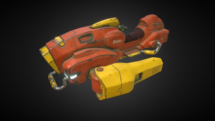 Hover Bike 3D Model