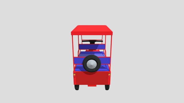 Nepali Safari Tuktuk 3D Model