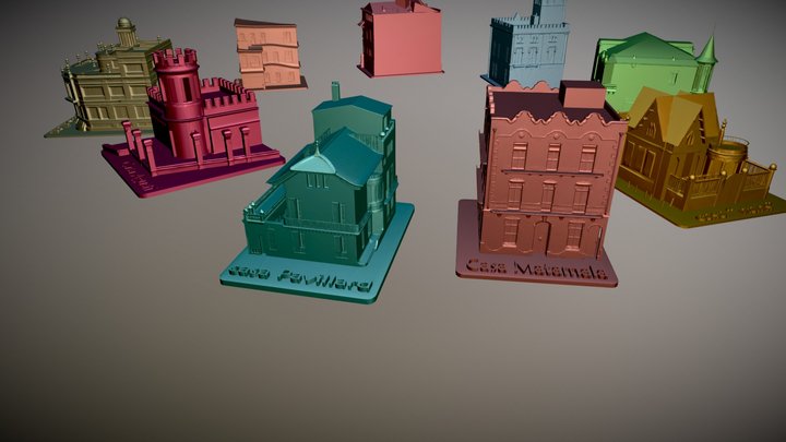 Edificis modernistes de Badalona 3D Model