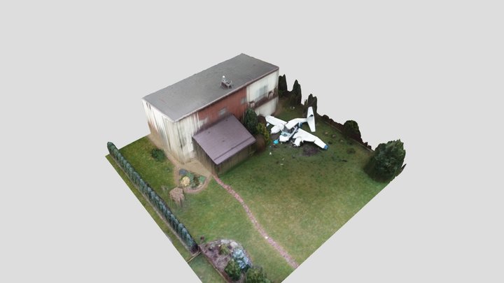 Plane crash 3D Model