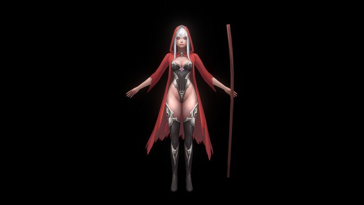Sorceress T-pose 3D Model