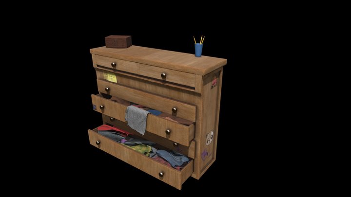 The Last of Us - Bedroom Desk 3D Model