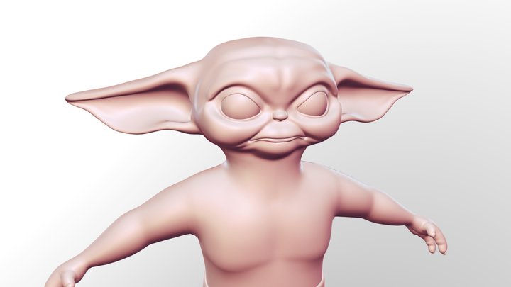 Grogu 3D Model