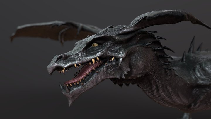 🐉 Realistic Dragon Textures 3D Model