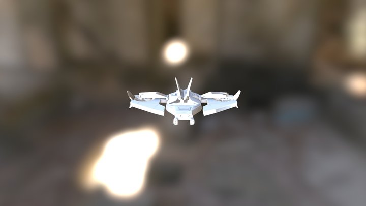 Drone Lowpoly 3D Model