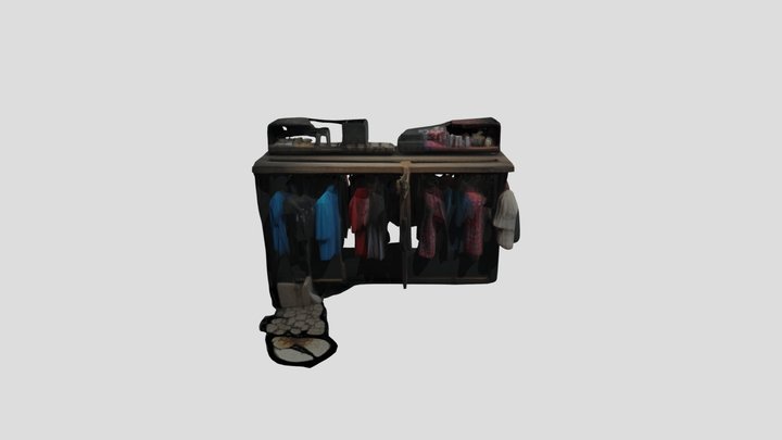 Lost Place Clothes Shelf 3D Model