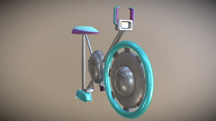 Gym Bike Stylised 3D Model