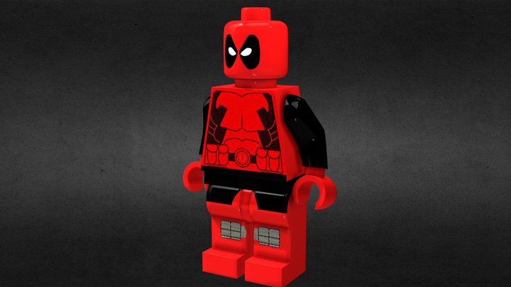 DeadPool Lego 3D Model