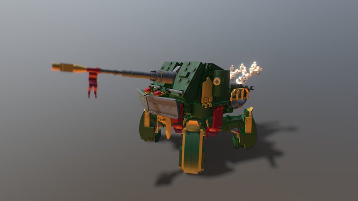 Steam walking tank 3D Model