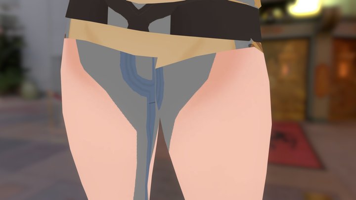 Polly - Low Poly Anime Character 3D Model