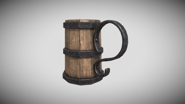 Medieval Beer Mug 3D Model