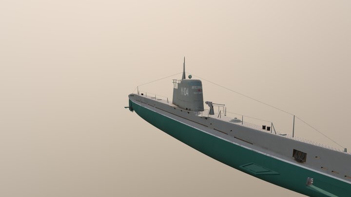 Submarine M-104 3D Model
