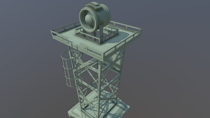 Military Watch Tower WIP 3D Model