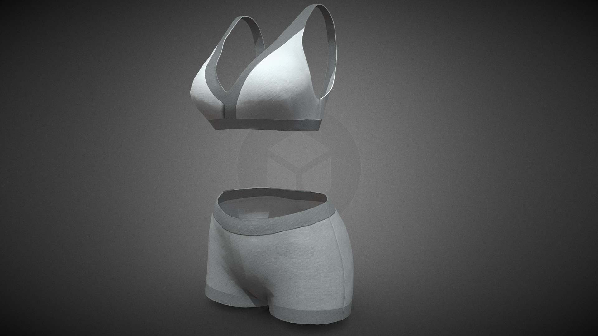 Female White Bra And Underwear Buy Royalty Free D Model By Cg