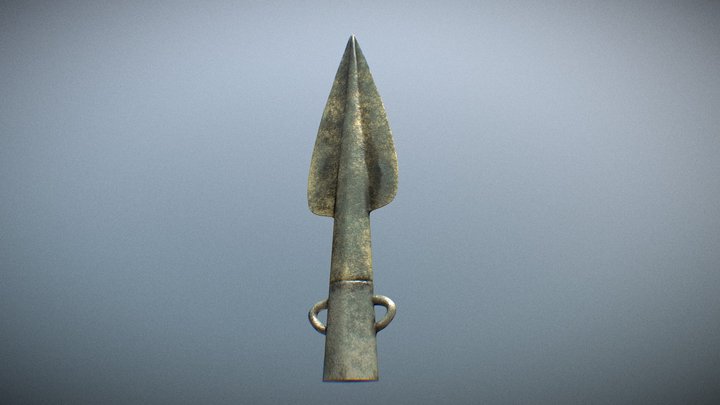Spear from Shang dynasty 殷商武器 矛 3D Model