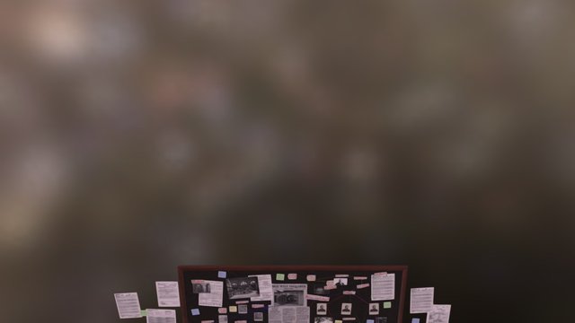 Police Detectives Evidence Board 3D Model