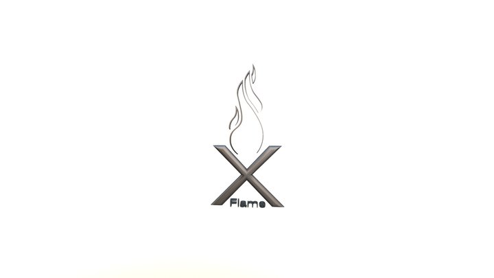 Xflame Logo 2 3D Model