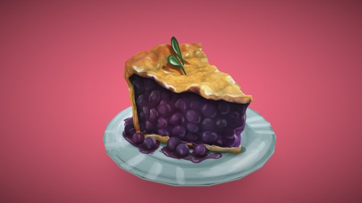 Blueberry Pie 3D Model