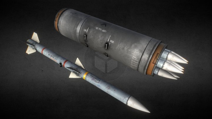 AC-130 – 120mm Rocket Pod 3D Model