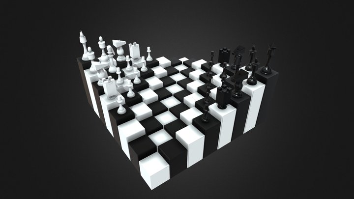 3D Chess Set 3D Model