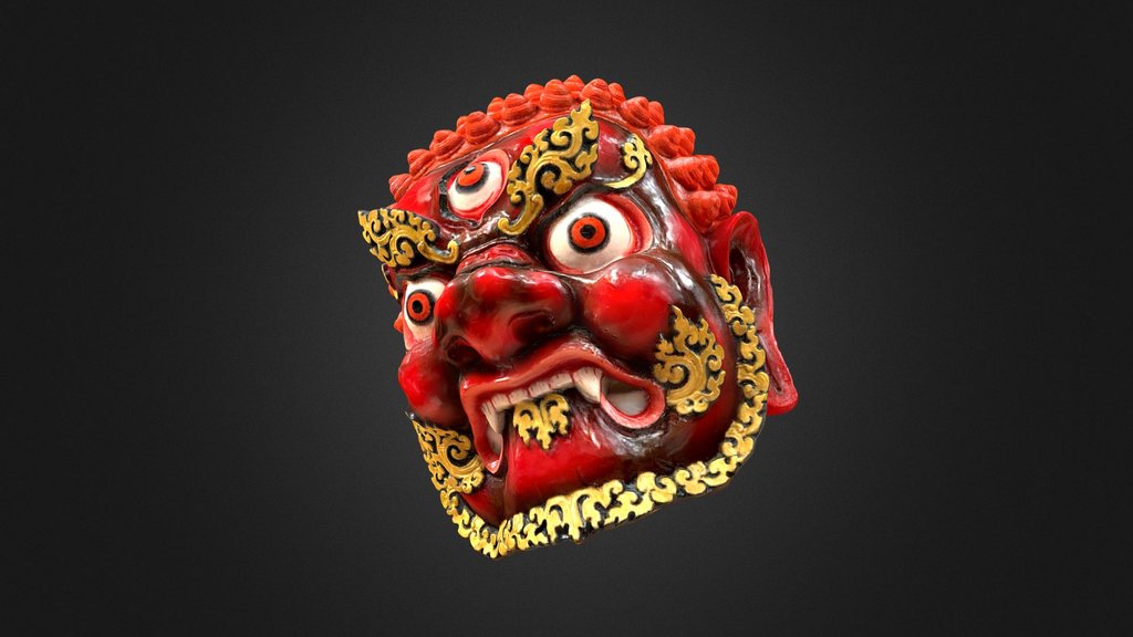 Tibetan Cham dance mask