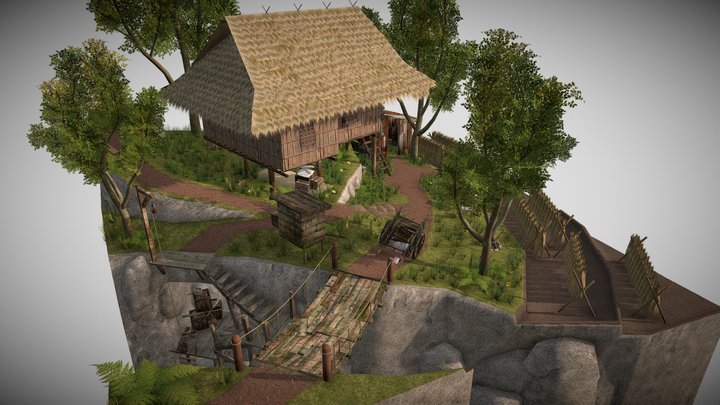DAE Diorama retake – Small farm 3D Model