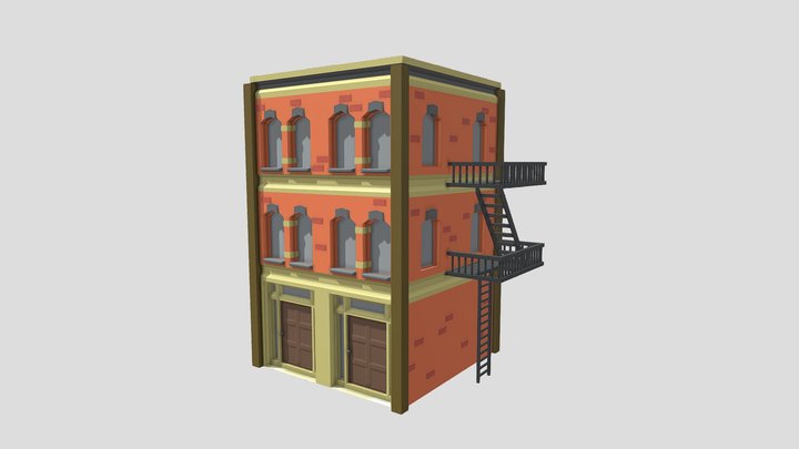city house low poly 3D Model