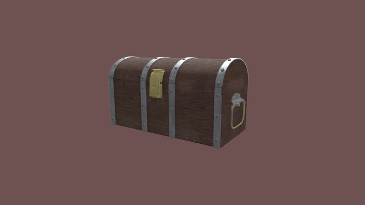 Rustic Treasure Chest 3D Model
