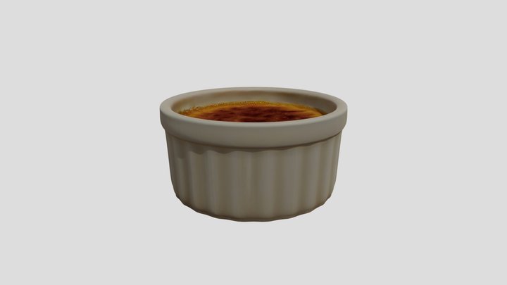 Crème Brûlée With Caramelized Sugar 3D Model
