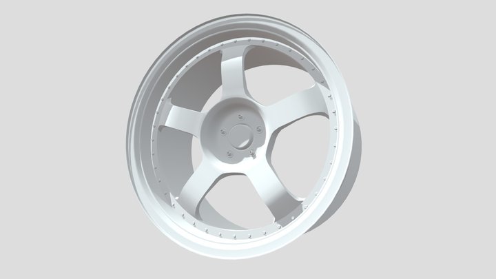 WORK Meister style 5 Spoke rims 3D Model