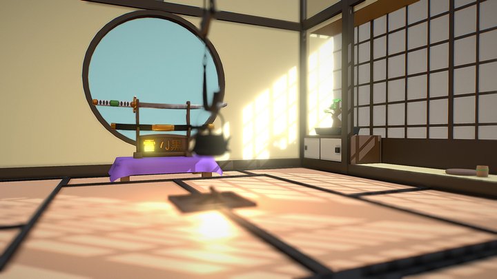 Japanese home room. 3D Model