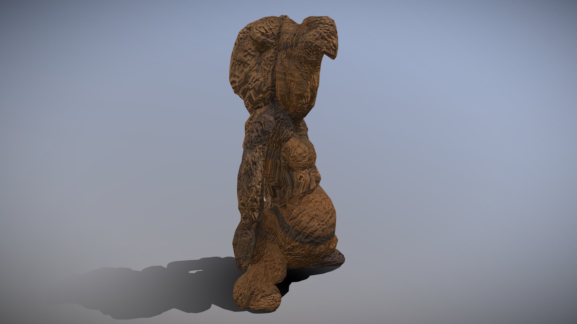 3D model Hand-carved Bird - This is a 3D model of the Hand-carved Bird. The 3D model is about a statue of a person.