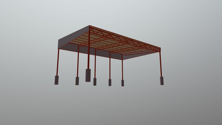 Навес 10,5х7 м (вариант №3) 3D Model