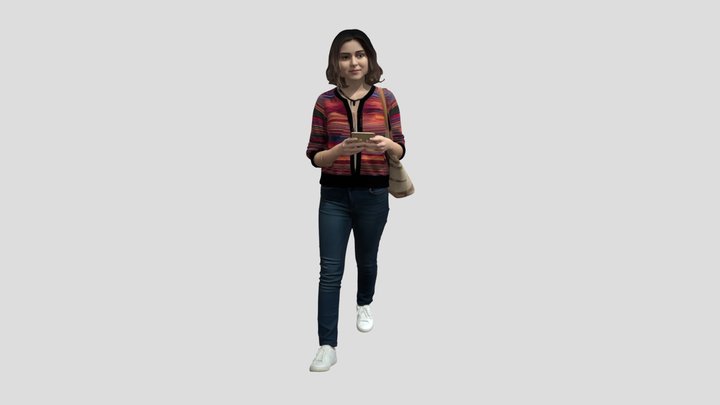 Casual Stride with a Woven Tote